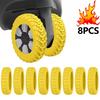 8Pcs/Set Thicken Texture Silicone Wheels Protector For Luggage Reduce Noise Travel Luggage Wheels Cover Luggage Accessories