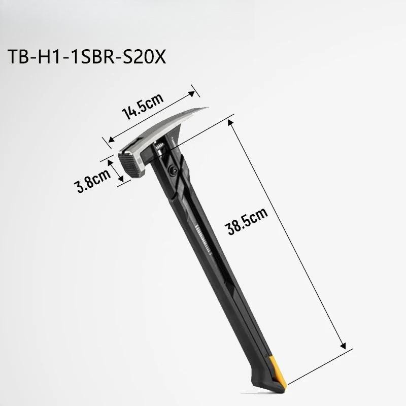 

TB-H1-1SBR-S20X TB-H1-1SBR-S24X Ударостійкий сталевий молоток Гумова ручка, що поглинає удари Магнітний паз для цвяхів Молоток