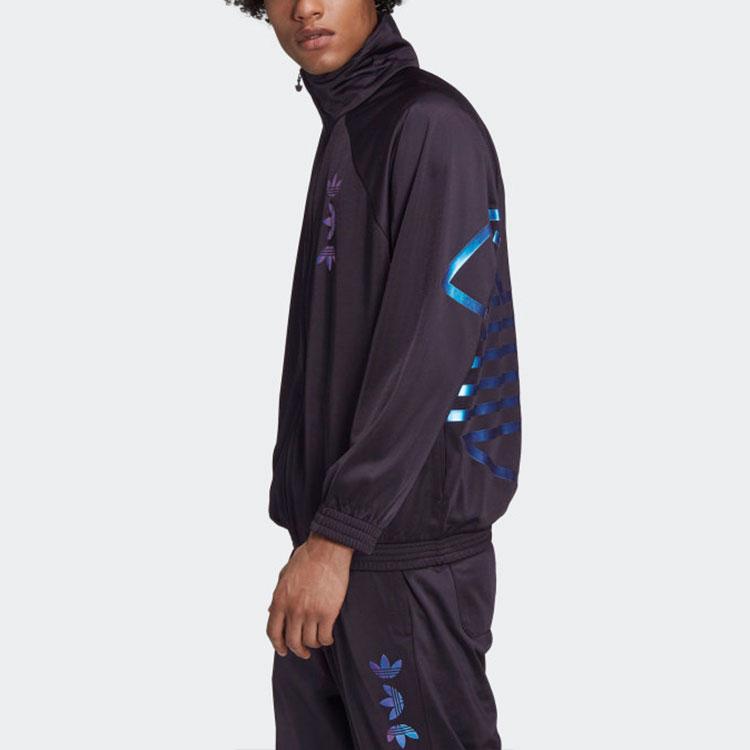 adidas Αυθεντικά Ζακέτα Προπόνησης Zeno Με Εκτύπωση Λογότυπου στην Πλάτη Και Όρθιο Γιακά Ανδρικές Ζακέτες Μαύρο FS7333