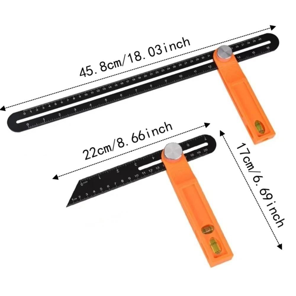 High Precision Measuring Tool Adjustable Right Angle Ruler Angle Marking Angle Ruler Woodworking