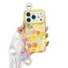 French Pastoral Full Screen Color Spring Floral Lanyard Suitable for Apple 17 Mobile Phone Case iPhone16 Yellow Bottom 15
