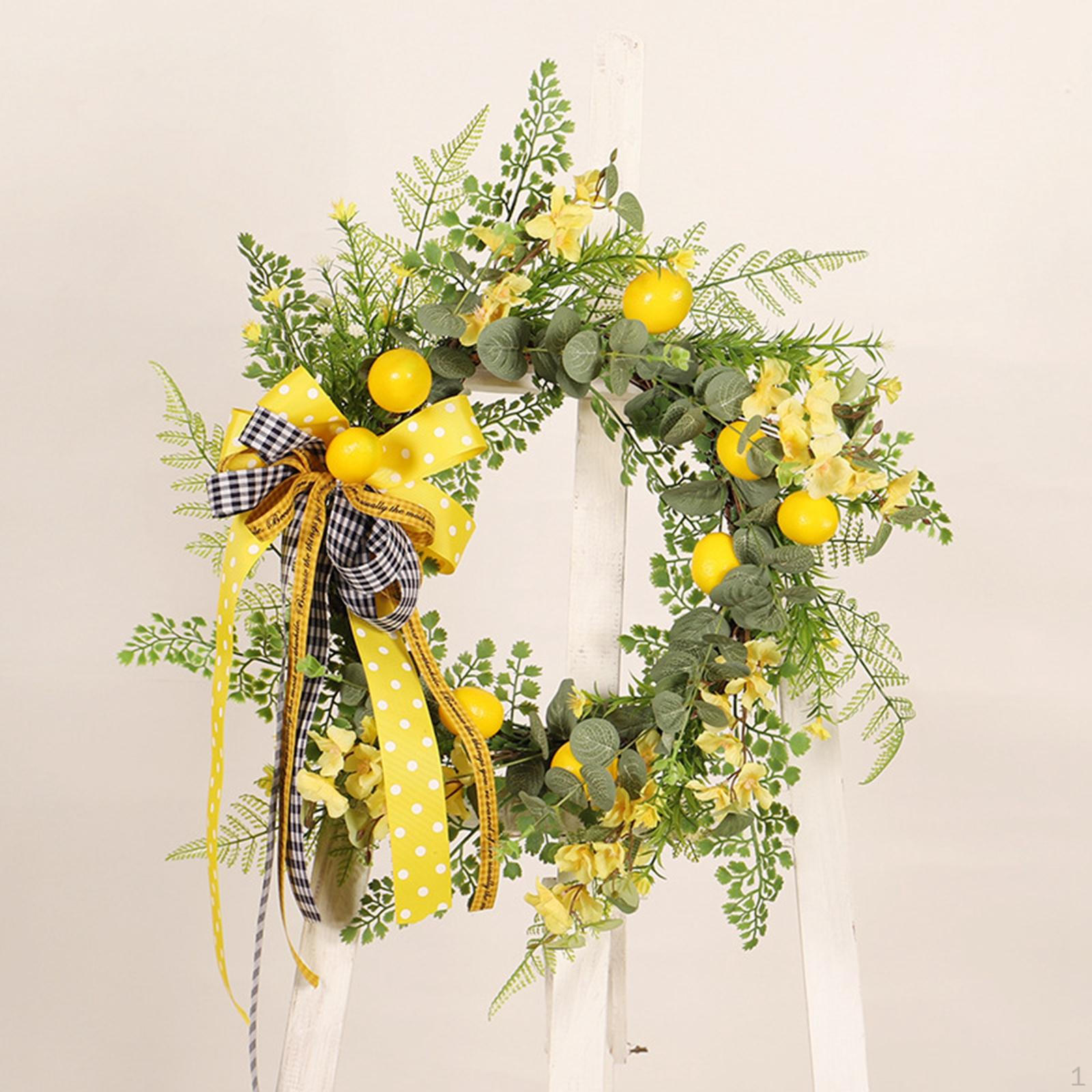

Artificial Decors, Simulated Hand Hanging Spring Fruit Wreath Welcome Round Shape