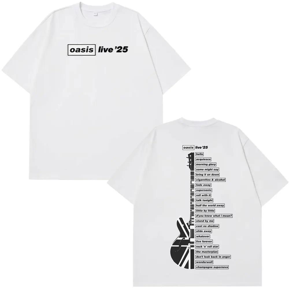 Oasis Live '26 Wembley Tour Men's T-shirt Fan Merch Summer Men's Hip-hop Fashion T-shirt Comfortable Casual Men's T-shirt Top
