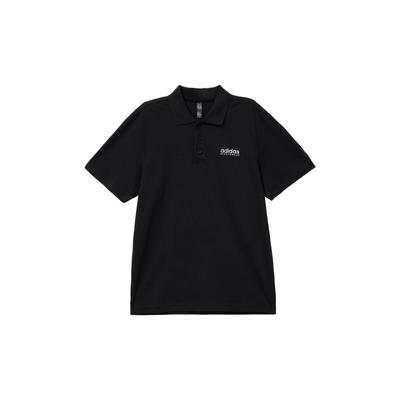 Λογότυπο Μονόχρωμο Καθημερινό Πουκάμισο Πόλο Κοντομάνικο Ανδρικά Τοπ Μαύρο JI9052