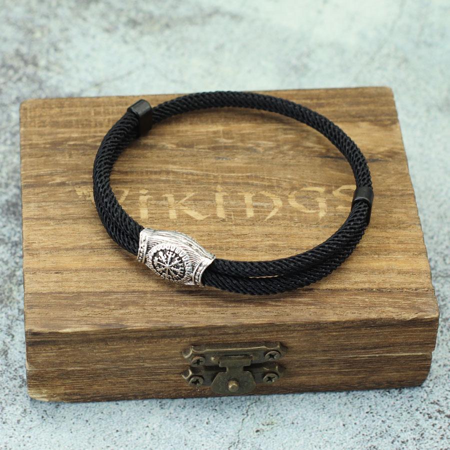 Vintage Viking Bracelet For Men Sliding Adjustable Rope Braclet Homme Beach Surfing Nautical Braslet Boyfriend Gift Pulseria