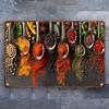 Vintage Metal Spice Tin Sign 20x30cm Wall Decor for Kitchen Cafe Bakery