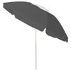 Parasol de plage - Maison Exclusive - Anthracite - Ø207 cm - Polyester anti-UV - Inclinable