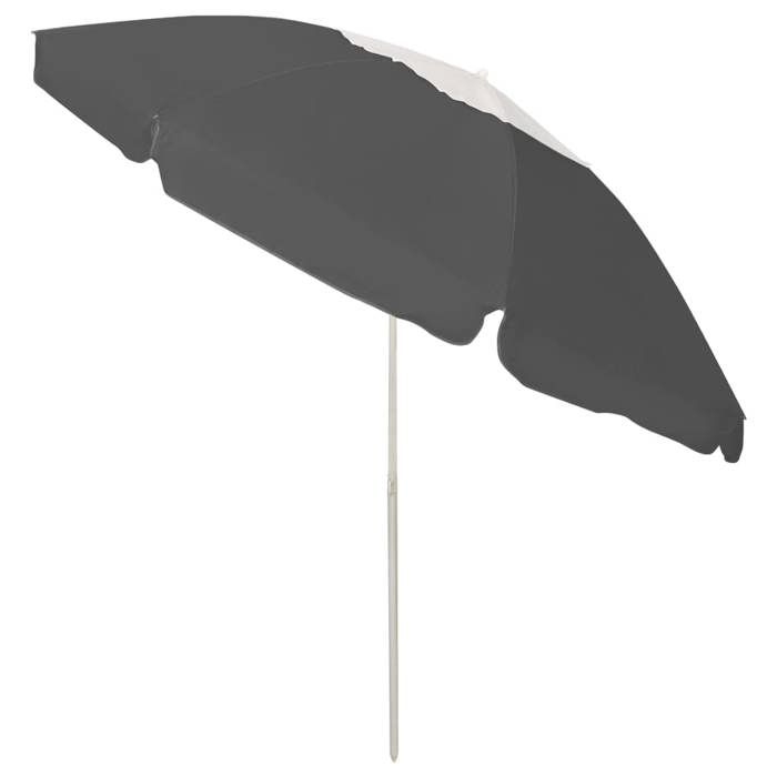 Parasol de plage - Maison Exclusive - Anthracite - Ø207 cm - Polyester anti-UV - Inclinable