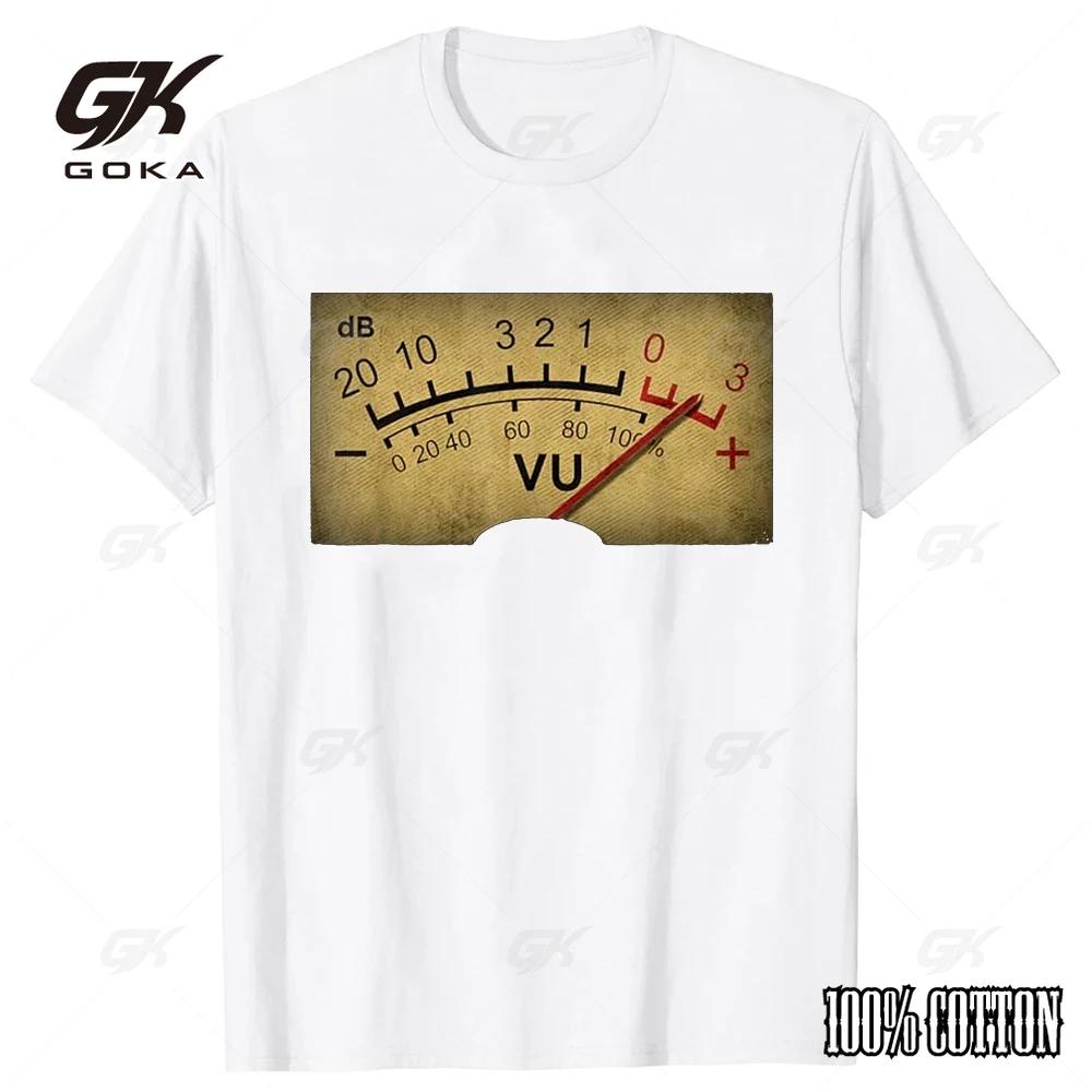 Miernik VU Inżynier Dźwięku DJ Miłośnik Analogowego Dźwięku Design Koszulki Graficzne Odzież Męska Streetwear Kobiety Krótki Rękaw Casualowe Topy