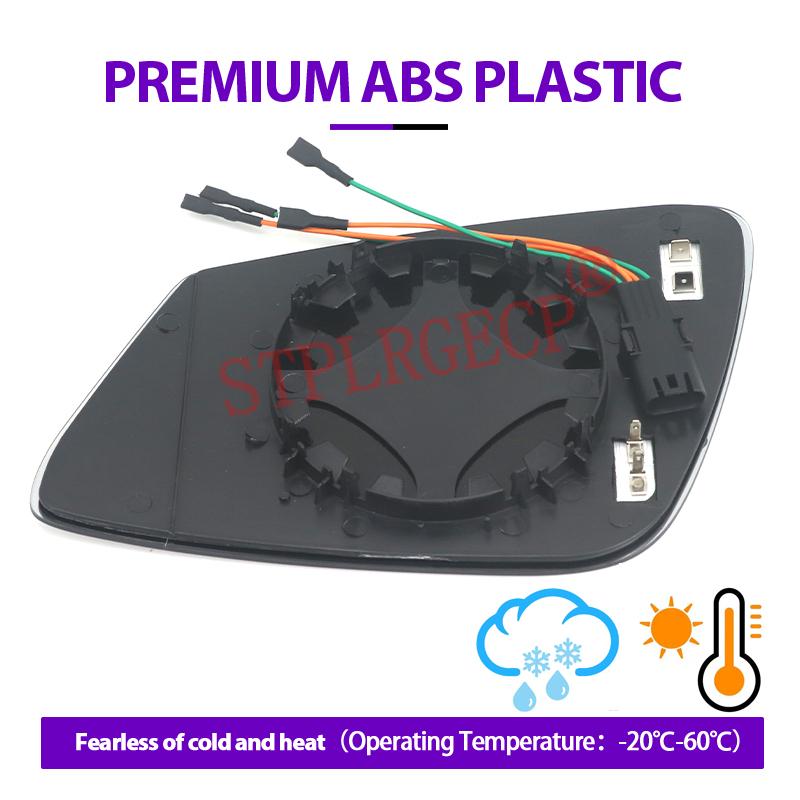 For BMW F10 F11 F07 F06 F12 F13 F01 F02 F03 F04 Left Right Side Door Wing Mirror Glass Heated Rear View Plate LH RH