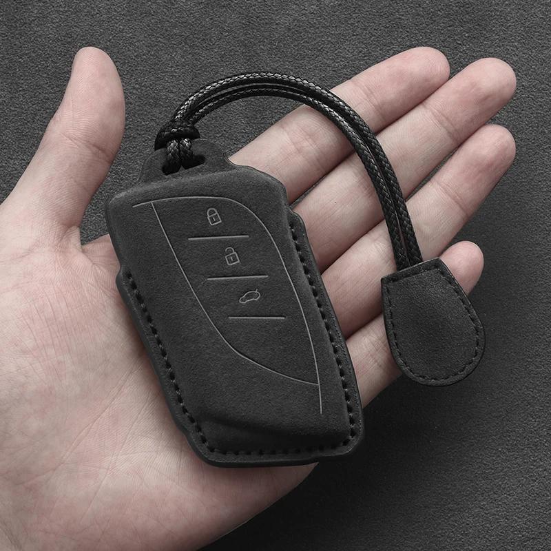 Interior Mouldings Leather Car Key Case For Lexus NX GS RX IS ES GX LX RC 200 250 350 LS 450H 300H 2017 2018 2019 2020 Suede Key