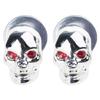 Totenkopf Kennzeichenschrauben für Auto Motorrad Kunststoffkörper und Edelstahlschraube 1/4'' Befestigungskappe Schraube