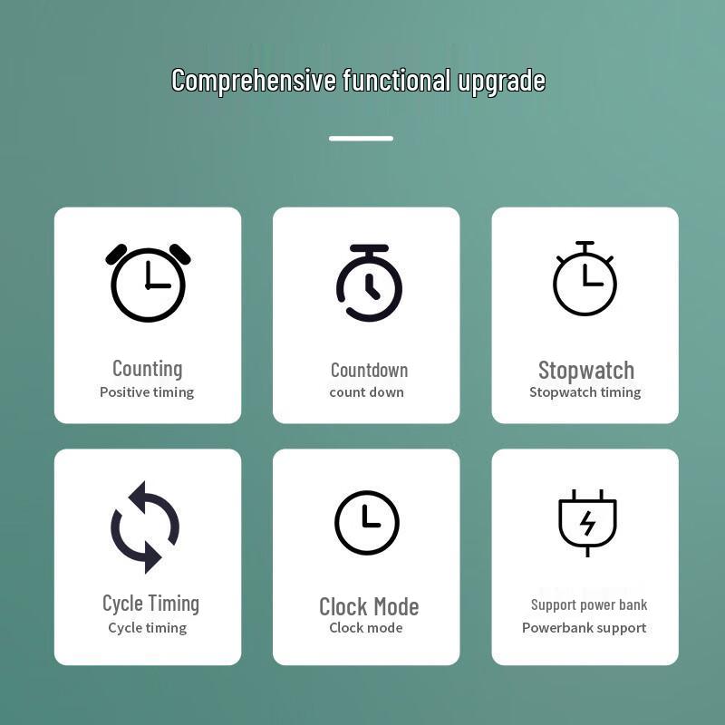 Xingongpai 2.3-inch 6-Digit Rechargeable LED Competition Timer