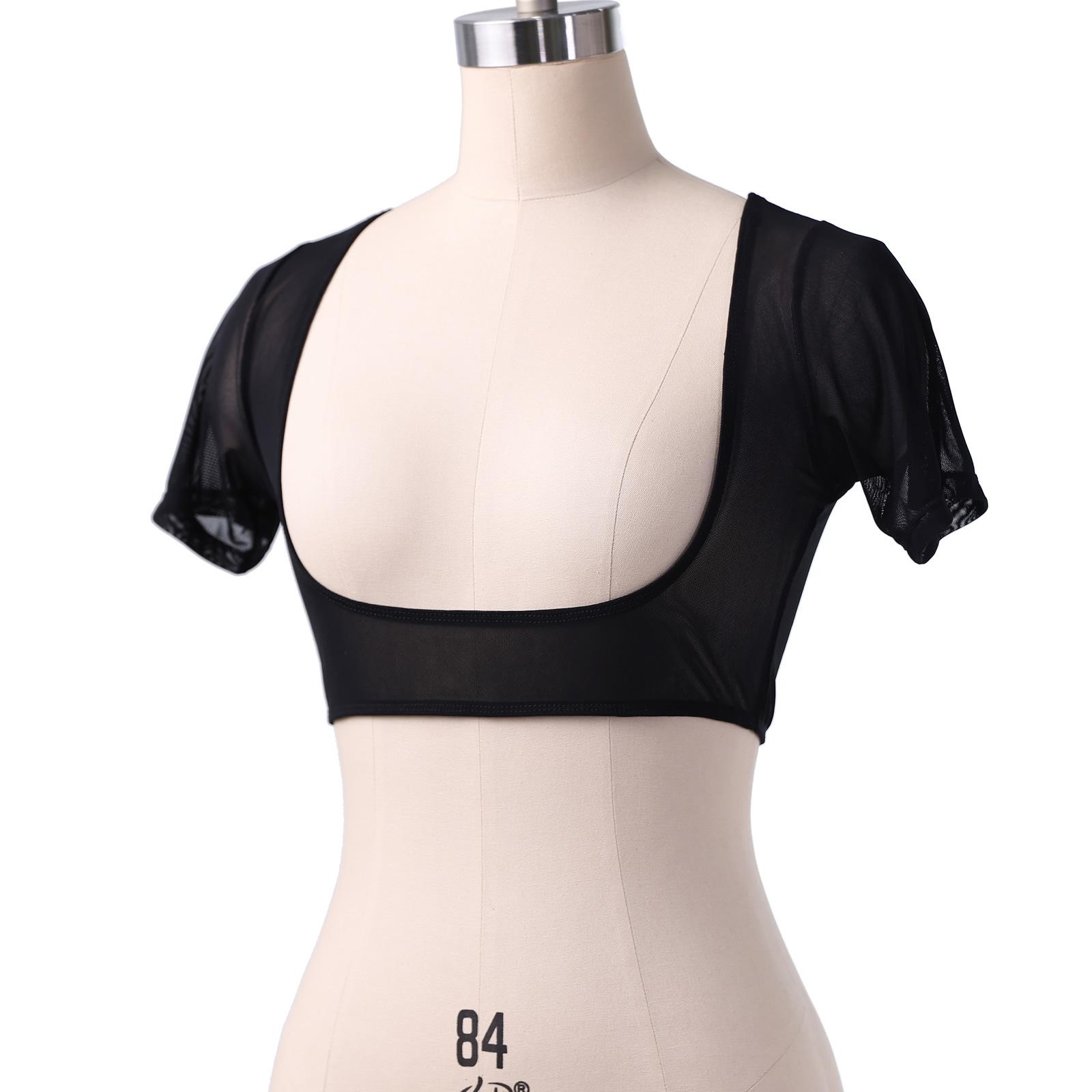 

Костюм для танца живота с поддержкой груди из водной марли, маленький топ, костюм для танца живота в восточном стиле One size fits all чёрный