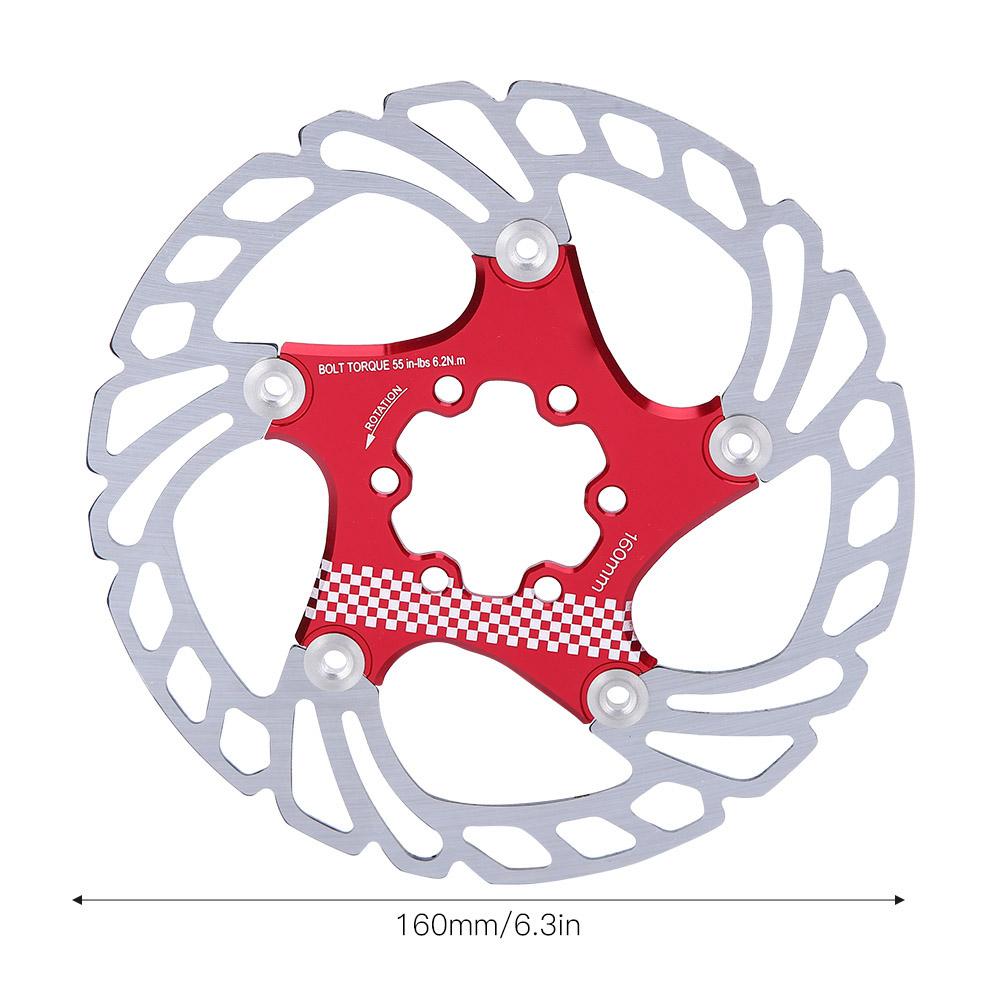 Disc Flotant Șase 160mm Disc de Frână Bicicletă de Munte Accesoriu Ciclism(Negru argintiu )