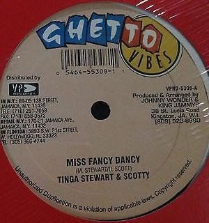 12inch Record TINGA STEWART  SCOTTY 2  AFRICA  Miss Fancy Dancy  Size Gun VPRD5308 Ghetto Vibes 1993 US Reggae Ska  Dub Used