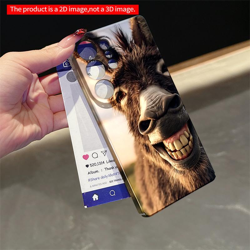 2DFlat Samsung phone case Happy Donkey Smile Phone Case Applicable to Galaxy S22 S23 S24 S25ULTRA S26 A12 A13 A14 A15 A16