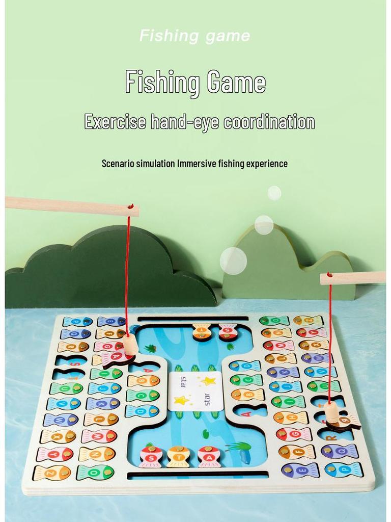 Kids' Magnetic Fishing Game: Early Learning Letter Match & Tabletop Challenge