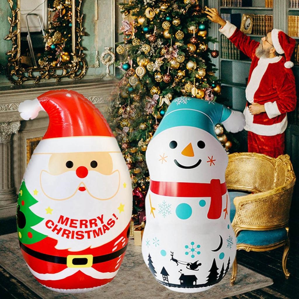 Julmuggdekoration Vattenfyllda ornament Tecknad tryckning Jul Snögubbe Uppblåsbar modell