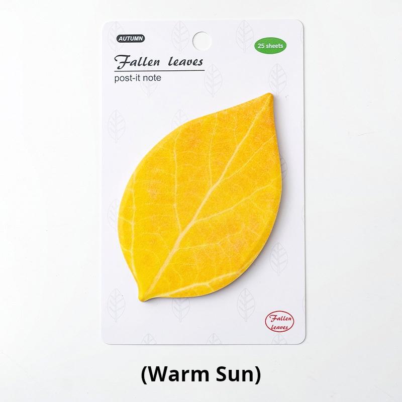 25 Sheets/book Leaf Sticky Notes Stickers Leaf Sticky Notes DIY Decoration Plant Green Sticky Notes Leaf Stickers