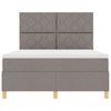 Boxspring Bed with Headboard Taupe 140 x 190 cm Fabric