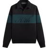Color-Blocked Nelson Collared Pullover Black Men Tops KHM031653-001