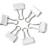 50 Pack Small White Binder Clips 3/4 Inch (19 Mm), Colored Little Paper Clamps, Tiny Mini Paper Clips for Office Home School Business 0.75"