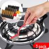 Japanisches Ofenreinigungsbürsten-Set: 3-teilige Drahtbürste für Küche und Dunstabzugshaube.
