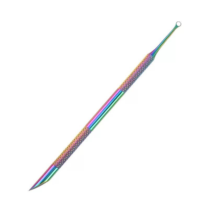 Double-Ended Steel Cuticle Pusher & Trimmer for Manicure/Pedicure
