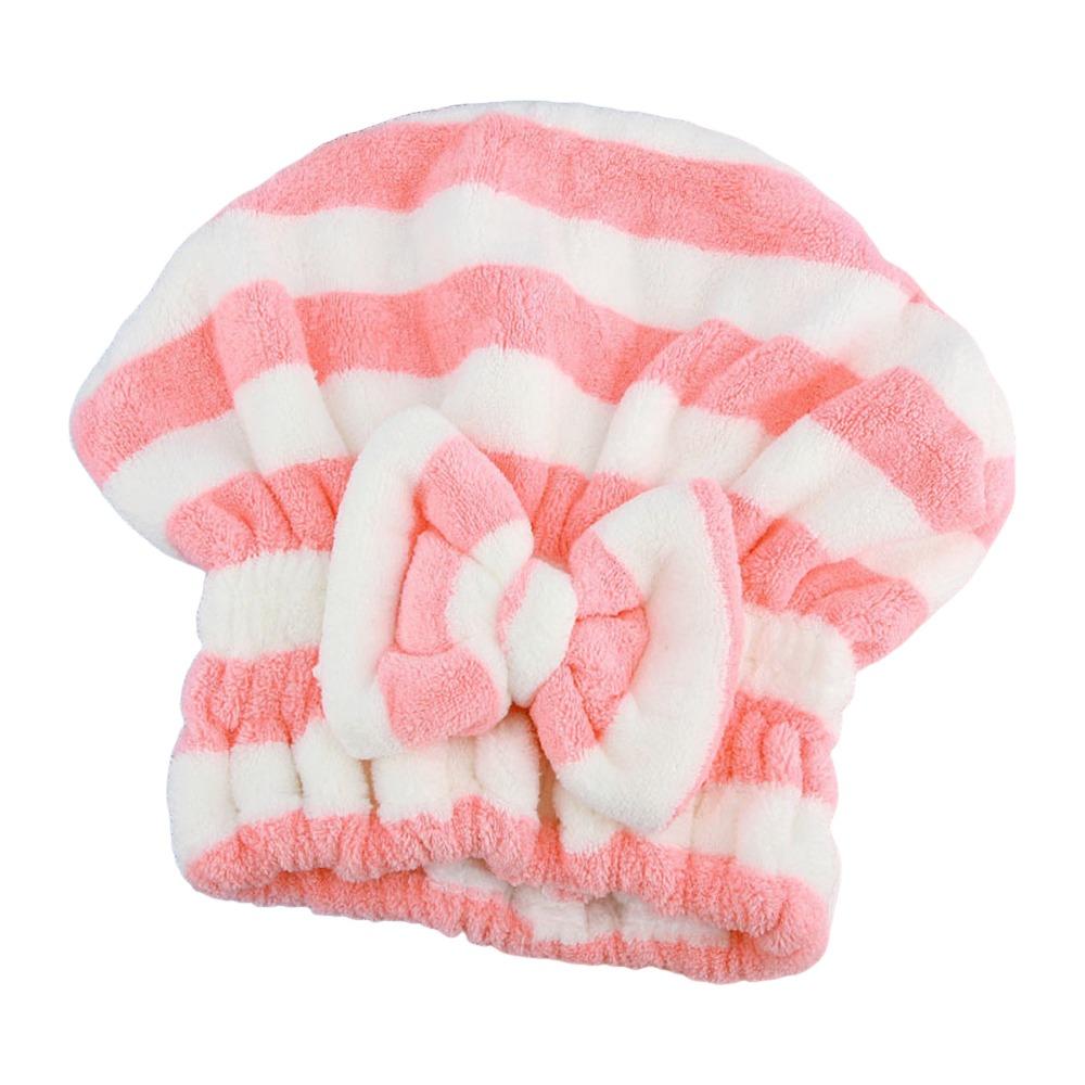 

Durable Soft Bow Hair Towel Wrap Absorbent Quick-Drying Shower Cap Microfiber Dry Hair Towel Hair