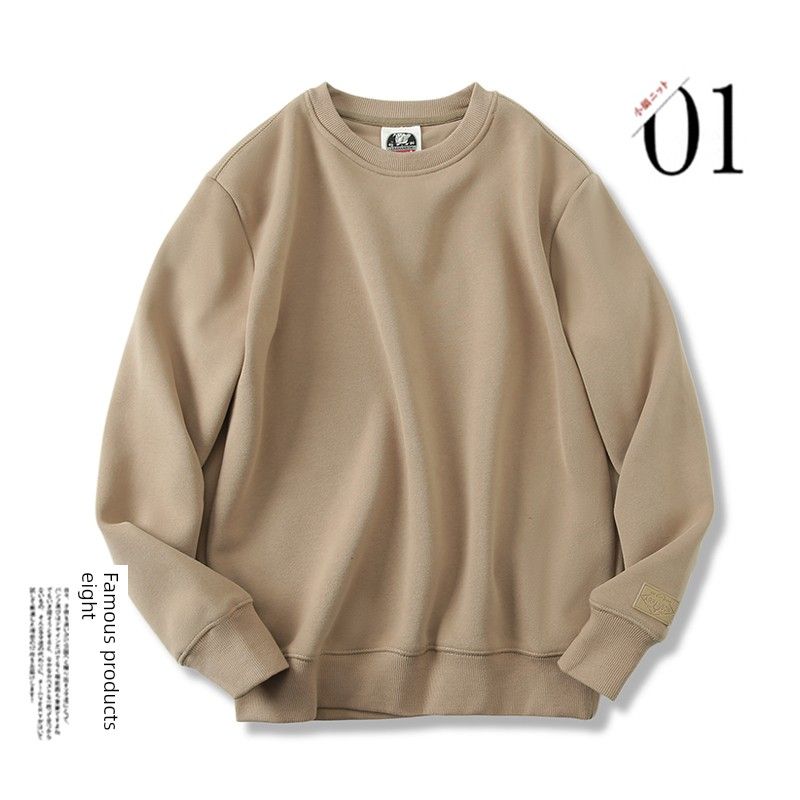 Men's and Women's Loose-Fitting Warm Pullover Sweatshirt with Fleece Lining for Autumn and Winter, Factory Surplus