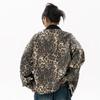Women's Vintage Short Windbreaker Jacket Autumn 2024 Luxury Brand Cotton Leopard Denim Jackets for Woman Women's Autumn Clothes