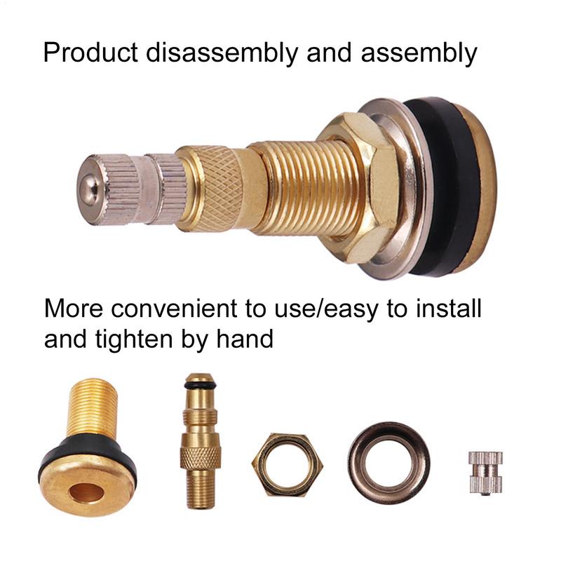 TR618A Tubeless Valve Stem Truck Brass Valve Stem Tire Stem And Caps Tire Valves Tractor Valve Stem For Industrial Tractor Tool