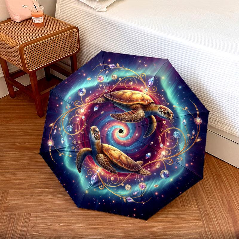 Star Animals Pattern Pattern New Style Umbrella, 1 Piece Automatic Folding Umbrella, Portable Travel Umbrella, Outdoor Umbrella, Birthday Gift