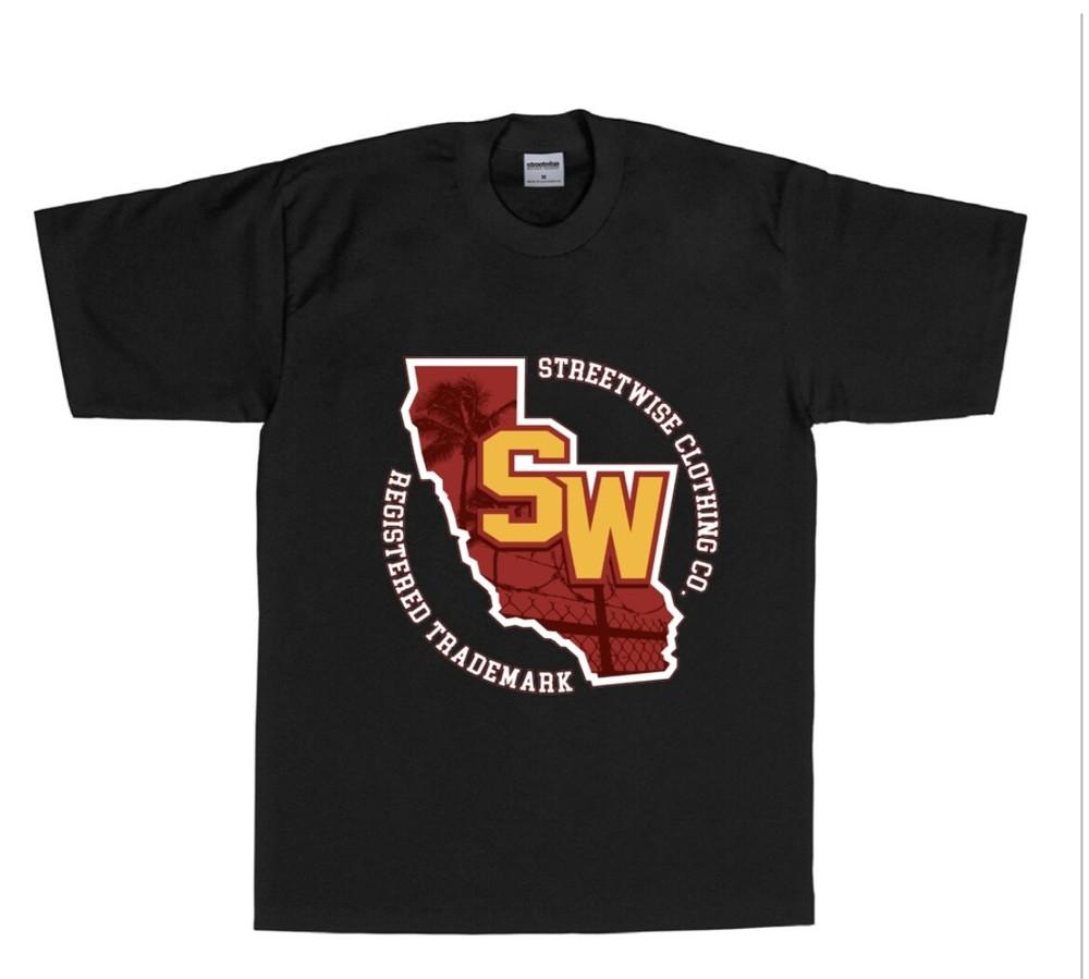 Streetwise SC Cali Graphic T-Shirt Black L-XL-2XL-3XL-4 wbr/ XL-5XL  Unisex T-Shirt S