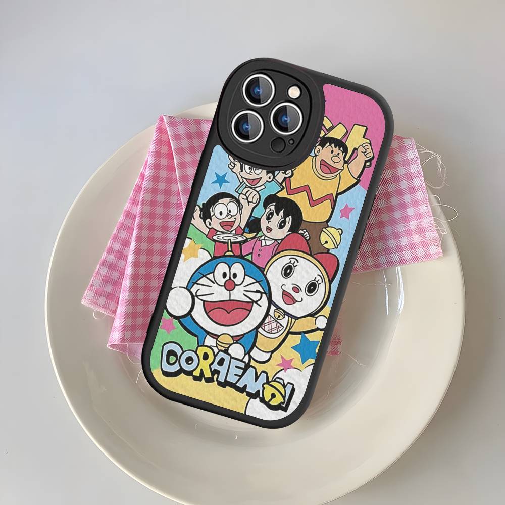 Cartoon D-Doraemons Phone Cover For IPhone 11 12 13 14 15 16 Pro Max Mini Plus Soft Leather Case