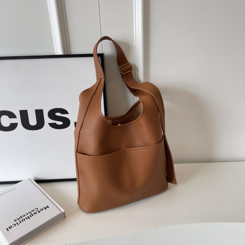 Retro new simple underarm mother bag soft leather large capacity shoulder handheld women's bag