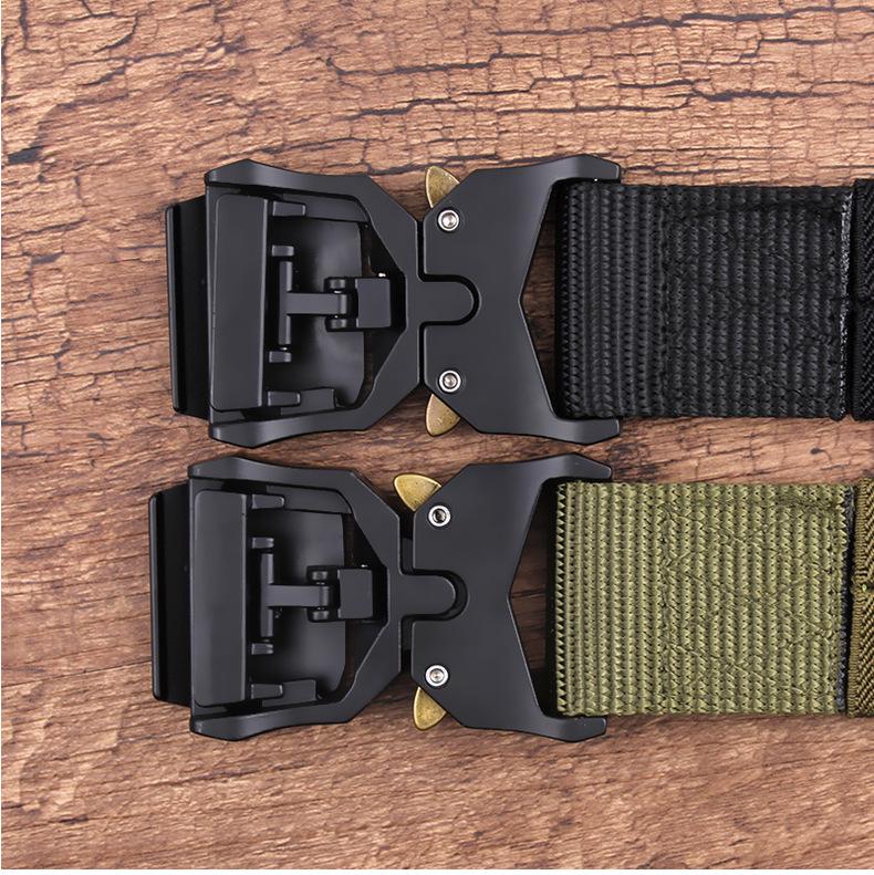 Men's Tactical Nylon Belt: Military & Security Canvas Belt for Outdoor and Work Use