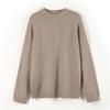 American Lazy Soft Waxy Gray Pullover Sweater Women's Autumn and Winter Loose Thickened Sheep Wool Crew Neck Knitted Sweater