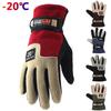 -20℃ Gants chauds d'hiver en polaire pour hommes Gants thermiques de cyclisme pour la neige Gants épais Moufles en polaire polaire pour hommes Sports de neige Gants coupe-vent