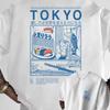 Japanese Style Tokyo Themed Trendy Pattern Men's T-shirt Summer New Item Unisex Casual T-shirt