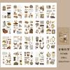 20-Piece Nostalgic Retro Object Label Sticker Book, Retro Camera/Record/Typewriter Designs, Durable Material for DIY Craft