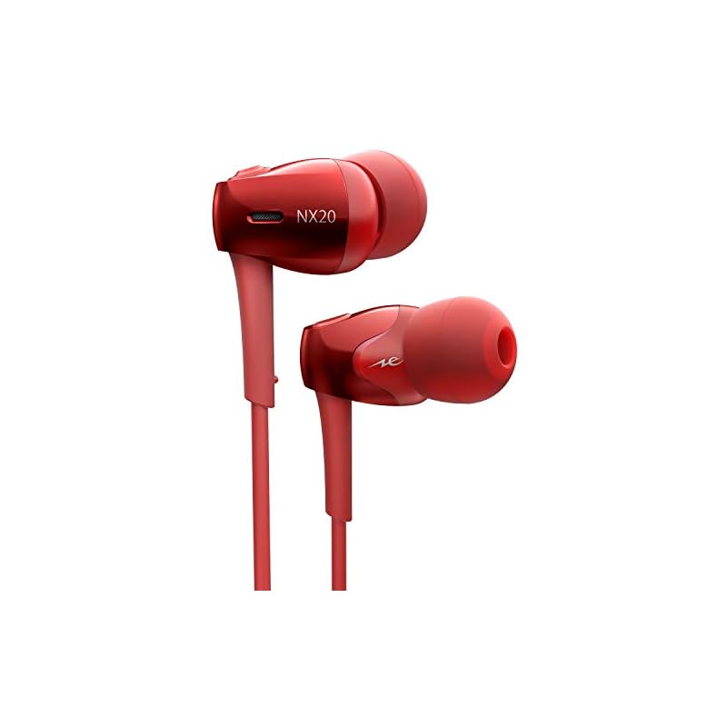 Radius HP-NX20 High-Resolution Audio Earphones: NeEXTRA Series, FLW Structure Driver, High-Resolution Wired In-Ear Headphones HP-NX20R (Red)