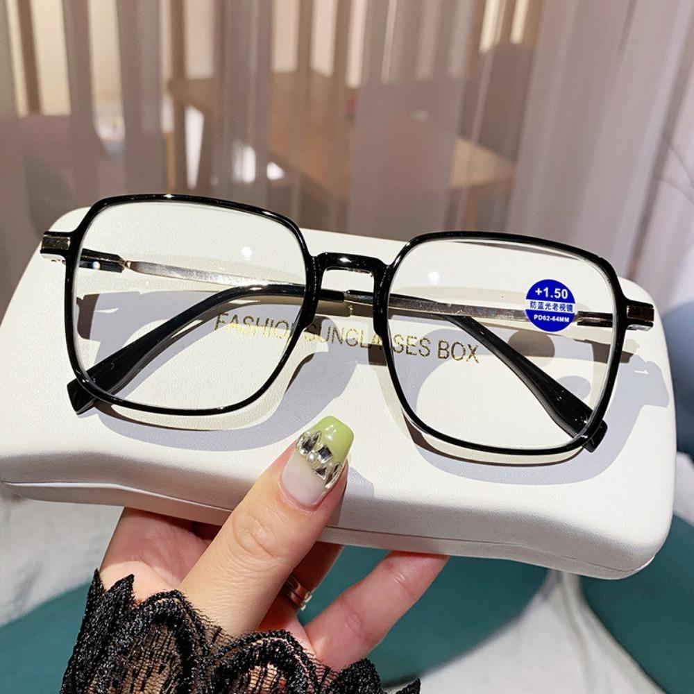 Anti Blue Light Farsighted Eyeglasses 0 to +400 for Women Men Reading Glasses UV Protection
