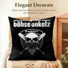 Band B-Bohse Onkelz Cushion Cover Natural Linen Organic Fabric Double-Sided Printing Sofa Home Decor Gift Pillow Case