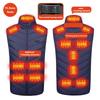 New Men'S Casual Stand Up Collar Outdoor Warm Electric Vest Winter Usb Port Intelligent Heating Sleeveless Coat(No Power Bank)