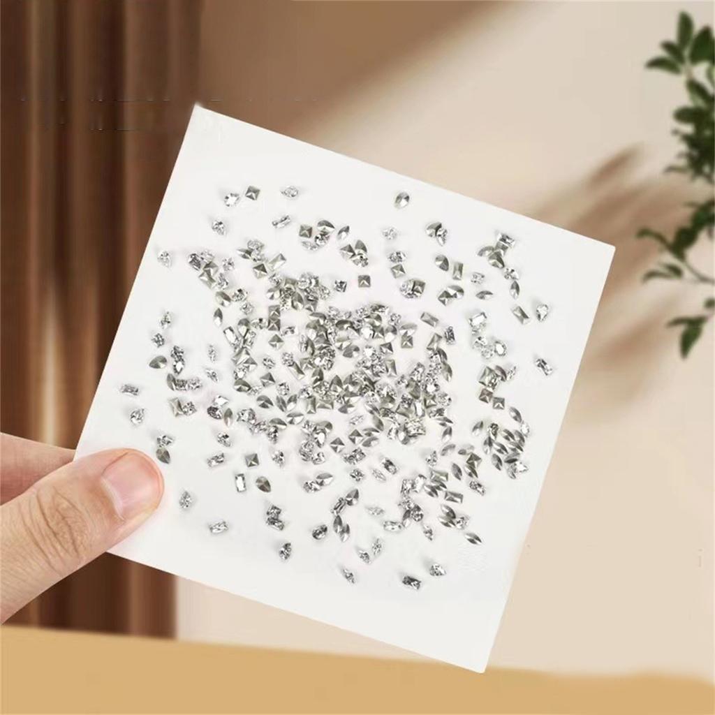 50/500 Stück unregelmäßig geformte Strasssteine, Nagel-Strasssteine, Nagel-Charms, Kristall-Nagelkunst-Aufkleber für Nagelkunst, Basteln, Schmuck