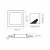 Oprawa Wpuszczana Biała Kwadratowa 22.4 Cm Wbudowany Led 18W Downlight Videx 4000K 2200Lm
