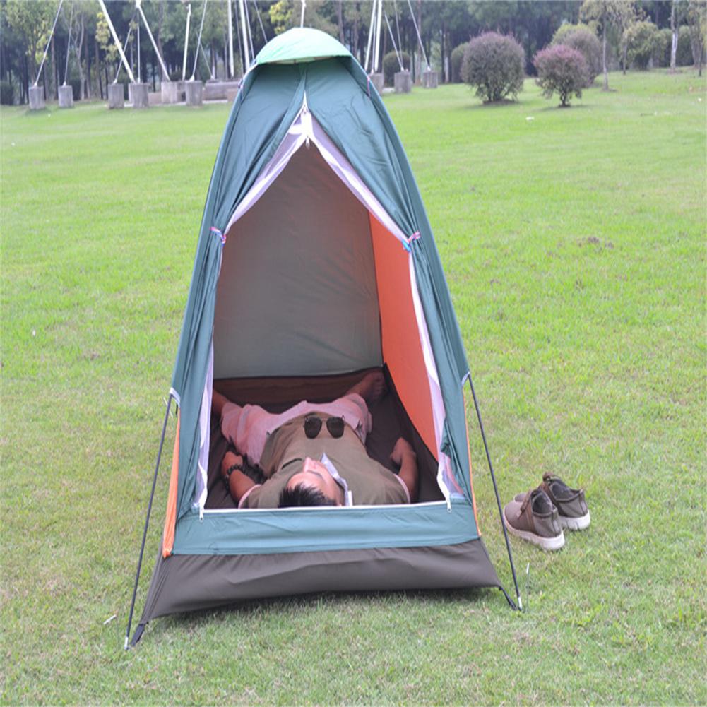 Silver Rubber Cloth Single-Person Single-Layer Tent Wind-resistance Waterproof Portable Breathable Outdoor Leisure Camping Tent