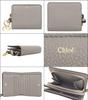 Chloe ALPHABET Leather Small Wallet CHC22WP765 F57 Cashmere (Bi-fold) Gray, Women's [Brand Name] [Used]